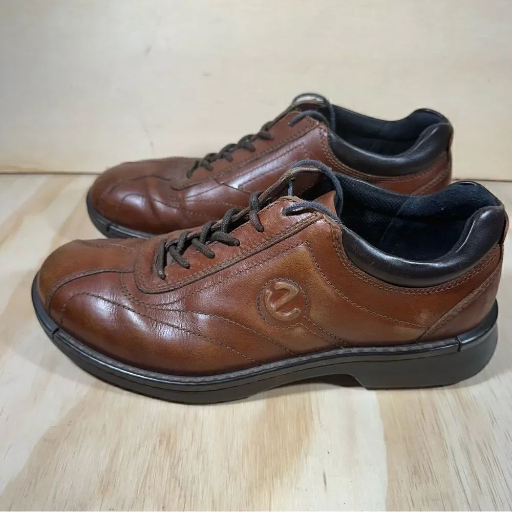 Ecco Brown Leather Lace Up Shoes Men’s Size 8/8.5